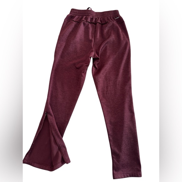 Adidas AZ Sun Devils Maroon Small ClimaWarm Joggers Sweatpants Draw String Zips - Picture 3 of 4